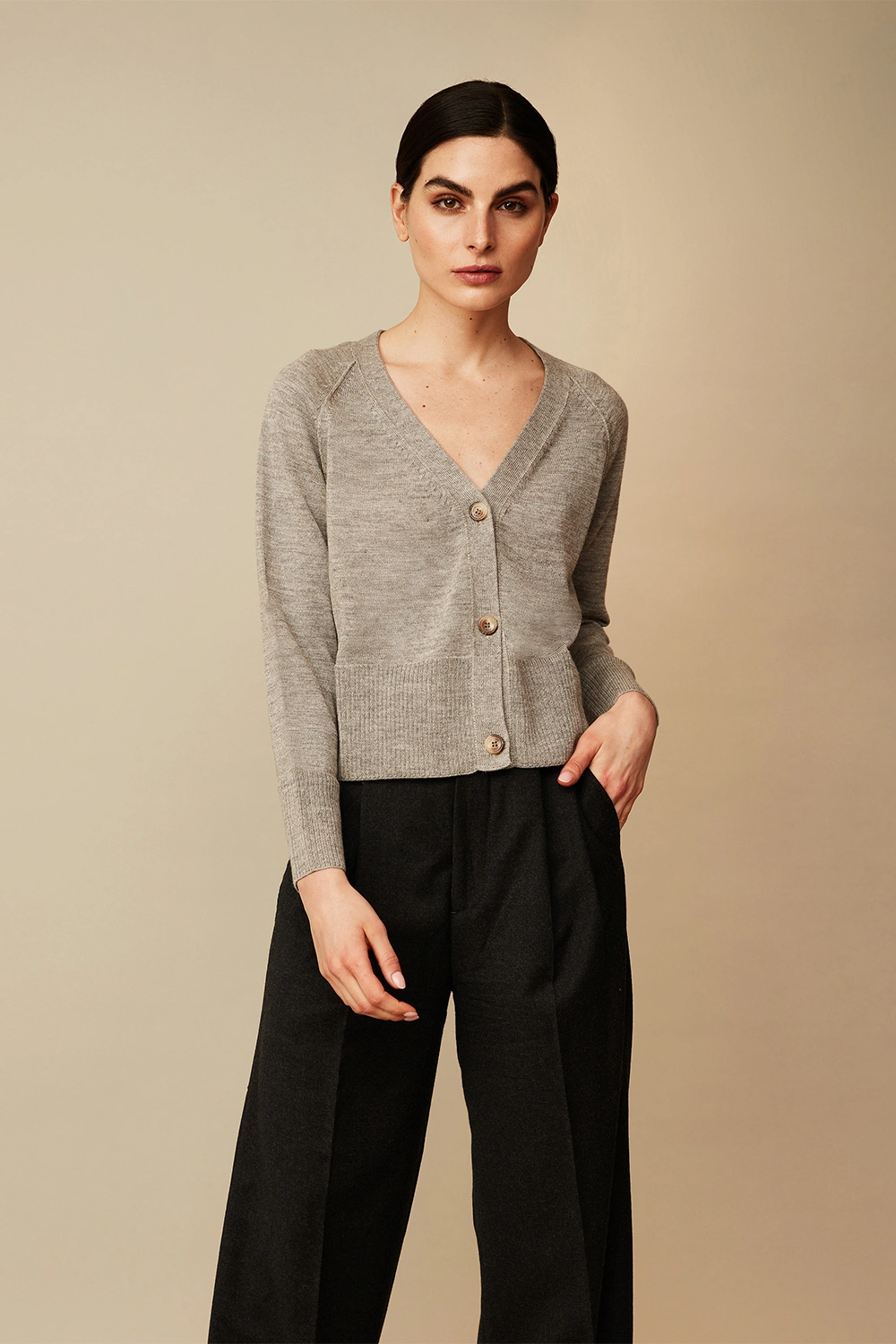 Baby alpaca and Mulberry silk Cardigan