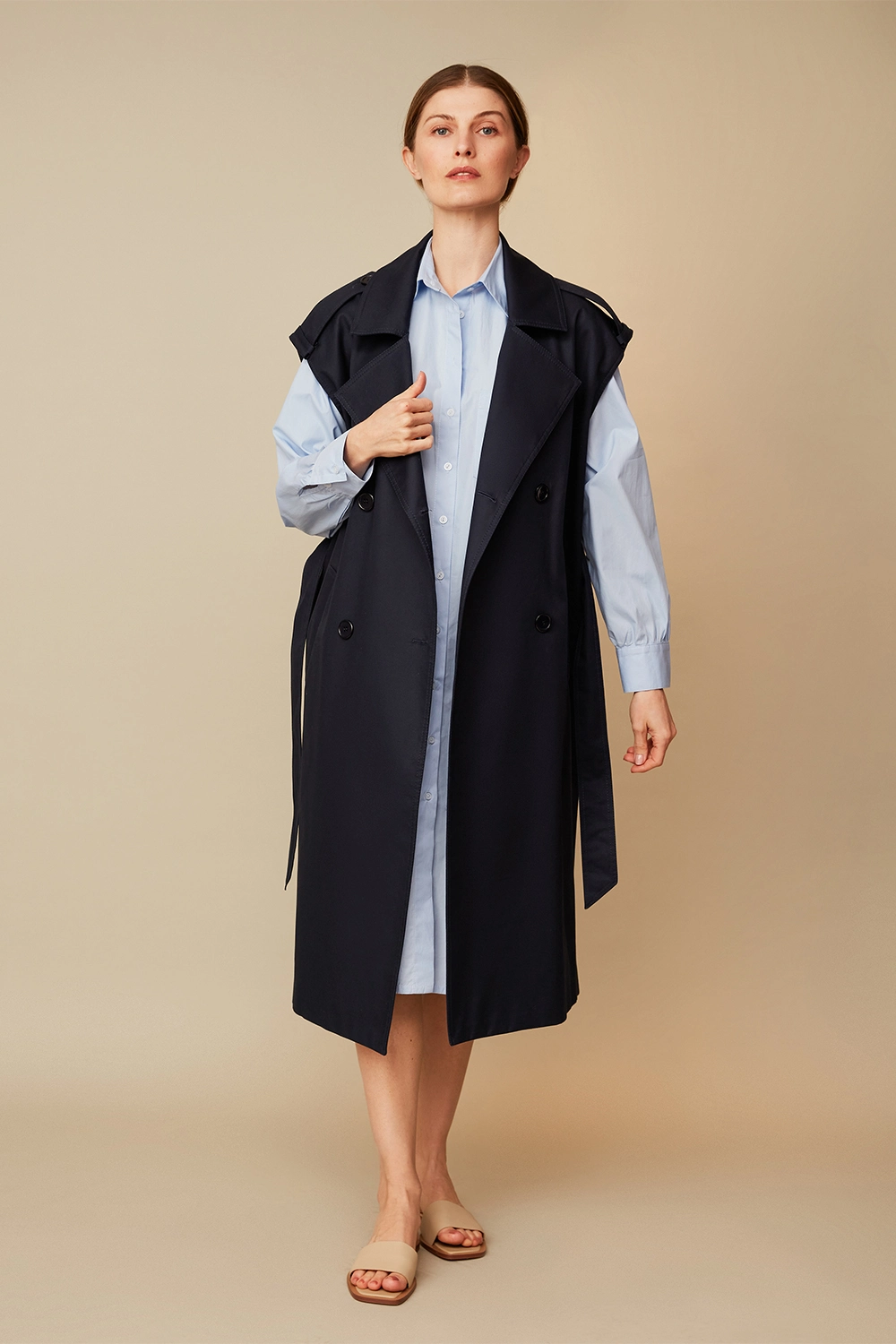 Sleeveless Trench Coat